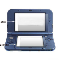 Top szkło hartowane ochrona ekranu LCD + dół PET jasne pełna ochrona telefonu folia ochronna dla konsoli Nintendo nowy 3DS XL/LL 3dsxl/3DSLL 2